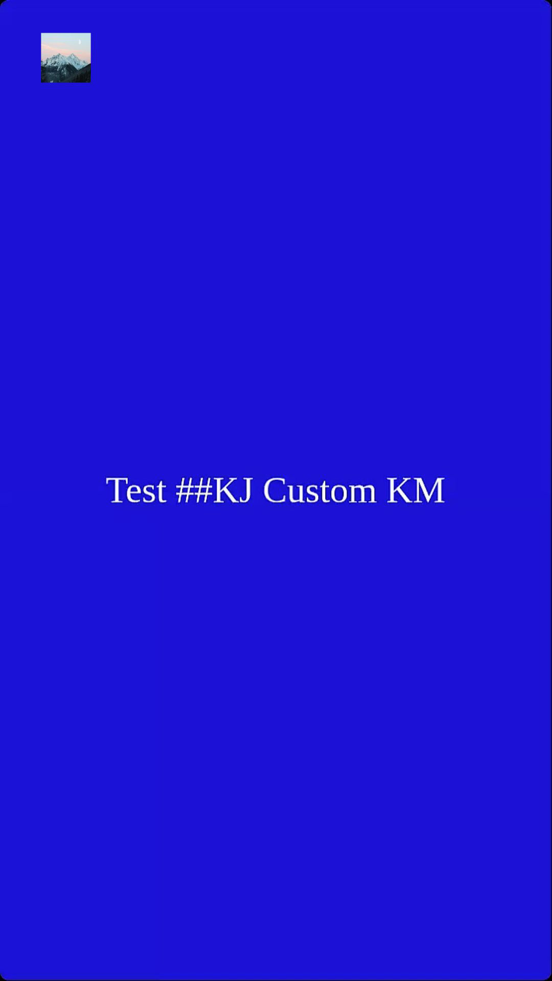 Test ##KJ Custom KM